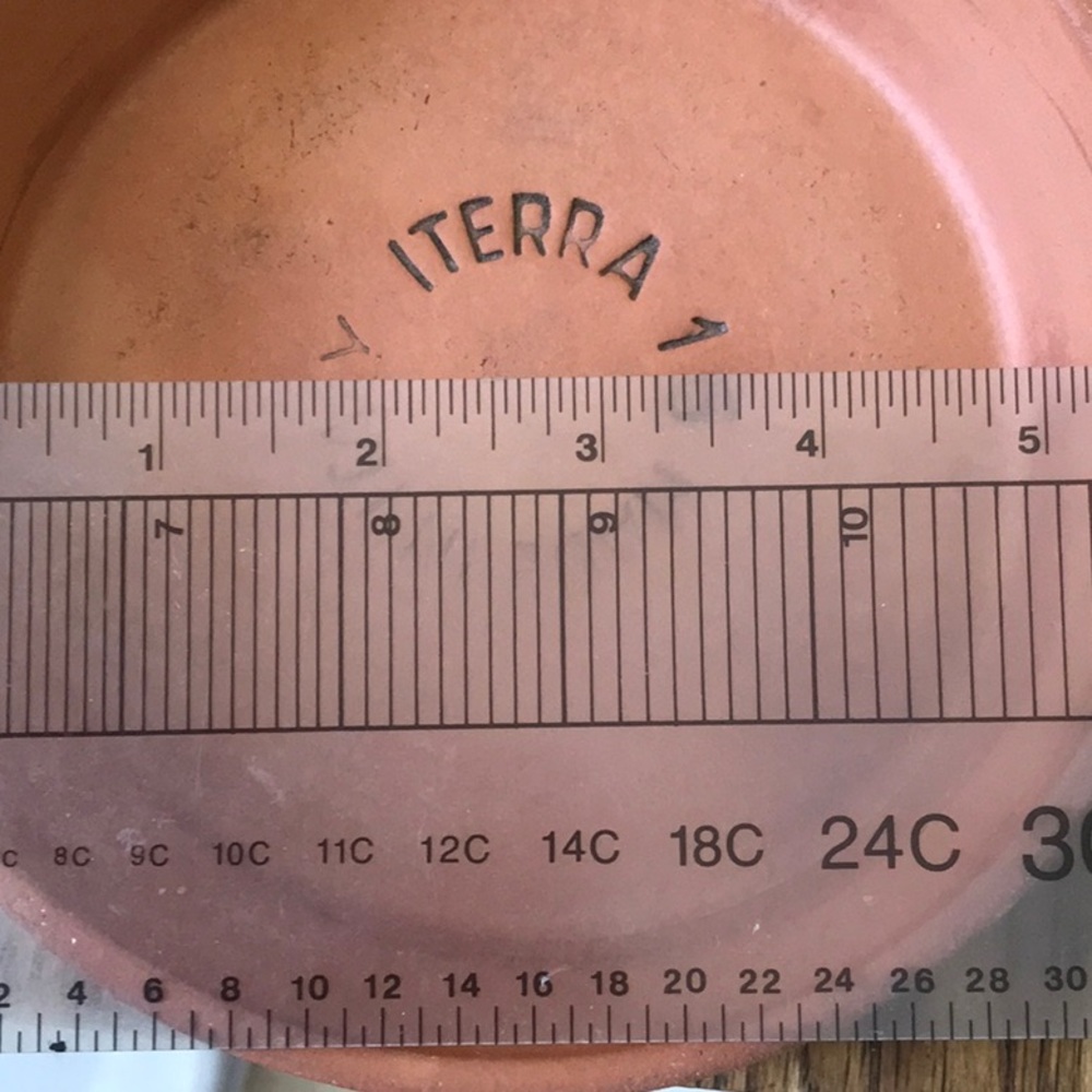Vintage 1980s Clay Pot Saucers for plants made in Italy 16 - Picture 7 of 11
